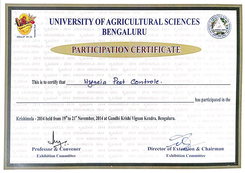 Hygeia Certificate 5